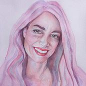 Mi Proyecto del curso: Retrato artístico en acuarela. Fine Arts, Painting, Watercolor Painting, and Portrait Drawing project by Arabel - 08.05.2021