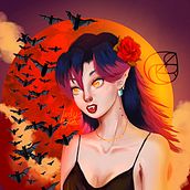 Meu projeto do curso: Retrato digital no Photoshop com um toque de fantasia. Traditional illustration, Drawing, Digital Illustration, Portrait Drawing, Digital Drawing, and Digital Painting project by Jessica Aguiar - 08.04.2021