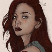 Mi Proyecto del curso: Retrato ilustrado con Procreate. Projekt z dziedziny Trad, c, jna ilustracja, Grafika wektorowa, Ilustracja c, frowa i Portret użytkownika lorenaleon6 - 06.08.2021