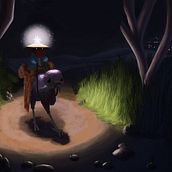 MILVUS - el viajero. Traditional illustration, Digital Illustration, Concept Art, and Digital Painting project by Natalia Castro - 08.04.2021