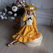Agness. Polymer clay art doll OOAK. Een project van Beeldhouwwerk van Polina Samoilova - 06.08.2021