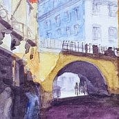 My project in Architectural Illustration with Watercolor course. Traditional illustration, Sketching, Drawing, Watercolor Painting, Architectural Illustration, and Sketchbook project by Brad Congdon - 08.07.2021