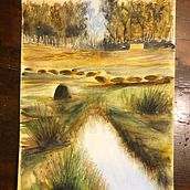 Mon projet du cours : Paysages naturels à l’aquarelle. Fine Arts, Painting, and Watercolor Painting project by martinewong - 08.07.2021