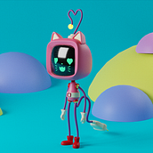 Robot Cat. Motion Graphics, Character Design, Product Design, and 3D Modeling project by jorgestevengalvan - 08.05.2021