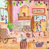 Paseo por la bodega. Un proyecto de Ilustración tradicional de Adriana Isabel Figueroa Mañas - 08.08.2021