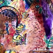 Madrid. Watercolor Painting project by cecilevelez - 08.08.2021