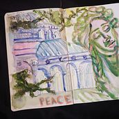Mi Proyecto del curso: Sketching artístico en acuarela: atrévete a expresar tus ideas | ''PEACE''. Traditional illustration, Sketching, Creativit, Drawing, Watercolor Painting, and Sketchbook project by Sara Tapia - 08.08.2021