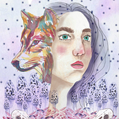 Wolf Girl,  Illustrated Portrait in Watercolor course. Un progetto di Illustrazione tradizionale, Belle arti, Pittura, Disegno, Pittura ad acquerello, Disegno di ritratti e Disegno artistico di Whitney - 08.08.2021