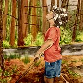Camping. Een project van Traditionele illustratie van Liz - 09.08.2021