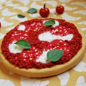 Punch needle pizza. Embroider, and Punch Needle project by inne_haine - 08.09.2021