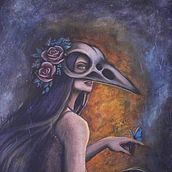 Her glowing eyes were like fireflies. Fine Arts, Acr, and lic Painting project by Rebecca Barkley - 08.10.2021