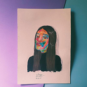 Self portrait  . Ilustrasi tradisional, Lukisan, Dan Kreativitas proyek oleh Luiza Rodrigues - 05.18.2021