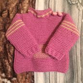 Simple baby sweater. Crochet project by Lina - 08.11.2021