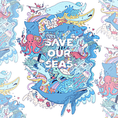 Save Our Seas. Traditional illustration, Vector Illustration, and Digital Illustration project by sianhulse - 08.08.2021