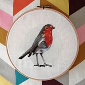 Mi Proyecto del curso: Pintar con hilo: técnicas de ilustración textil. Un proyecto de Ilustración tradicional, Bordado y Diseño textil de Glòria Martínez - 11.08.2021