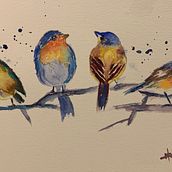 My project in Artistic Watercolor Techniques for Illustrating Birds course. Traditional illustration, Watercolor Painting, Realistic Drawing, and Naturalistic Illustration project by Yang Xu - 08.11.2021