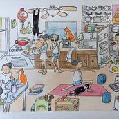 My project in Creative Sketching: Fill Your Illustrations with Life and Detail course. Een project van Traditionele illustratie,  Schetsen, Tekening met potlood,  Tekening, Aquarelschilderen, Sketchbook y  Illustratie met inkt van Isabelle Chu - 12.08.2021