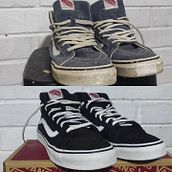 Mi Proyecto del curso: Restauración y personalización de sneakers. Un projet de Création d'accessoires, St, lisme, Peinture acr, lique, DIY, Upc , et cling de Marcelo Jesús Tapia - 13.08.2021