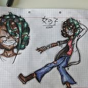 Meu projeto do curso: Criação de personagens de mangá. Traditional illustration, Character Design, Comic, and Manga project by Lunna Gabriel Duarte - 08.13.2021