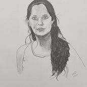 Retrato de una joven. Traditional illustration, Fine Arts, Sketching, Pencil Drawing, Drawing, Portrait Drawing, Realistic Drawing, Artistic Drawing, and Figure Drawing project by Oscar Palacios - 08.02.2021