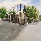 My project in Architectural Sketching with Watercolor and Ink course. Un proyecto de Bocetado, Dibujo, Pintura a la acuarela, Ilustración arquitectónica, Sketchbook e Ilustración con tinta de Christine Silk - 13.08.2021