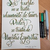 Mi Proyecto del curso: Caligrafía itálica con brush pen. Calligraph project by Natali Silva Soto - 08.13.2021
