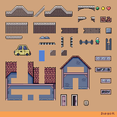 Mi Proyecto del curso: Creación de escenarios pixel art para videojuegos. 2D Animation, 3D Animation, Video Games, Pixel Art, Game Design, and Game Development project by Diego Ivan Martinez Acevedo - 08.15.2021