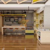 My project in Interior Design for Restaurants course. Interior Architecture, Interior Design, Interior Decoration, and Retail Design project by Engr.Aamna Shabbir - 08.15.2021