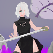 Ilustração da 2B. Un proyecto de Ilustración tradicional, Ilustración digital y Videojuegos de Esoj Ian Alves dos Santos Lacerda - 14.08.2002