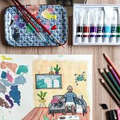 My project in Exploratory Sketchbook: Find Your Drawing Style course. Traditional illustration, Sketching, Creativit, Drawing, Sketchbook, Gouache Painting, and Watercolor Painting project by Gerardo Robinson - 08.14.2021