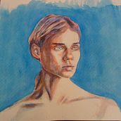 Mi Proyecto del curso: Retrato artístico en acuarela. Fine Arts, Painting, Watercolor Painting, and Portrait Drawing project by Mafe Charry - 08.16.2021