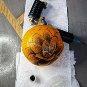 Prácticas en naranjas para el curso: Tatuaje para principiantes. Tattoo Design project by Joel Romero Picazo - 08.16.2021