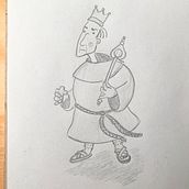 El Rey Monje: proyecto del curso Introducción a la creación de personajes cartoon. Un projet de Illustration traditionnelle, Conception de personnages , et Dessin de Cielo Entrena Fernández - 16.08.2021