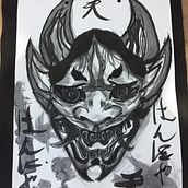 般若。Hannya. . Calligraph, and Painting project by David Merino - 08.10.2021