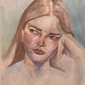Mi proyecto del curso: retrato artístico en acuarela . Un projet de Illustration traditionnelle , et Beaux Arts de Laura Álvarez - 17.08.2021