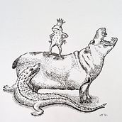 Mein Kursprojekt: Surrealistische Illustration mit Markern. Traditional illustration, Pencil Drawing, Drawing, Realistic Drawing, Artistic Drawing & Ink Illustration project by Hetty Meijs - 08.17.2021