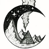 Casa en la luna. Desenho projeto de JANINE ELIZABET LÓPEZ MORALES - 17.08.2021
