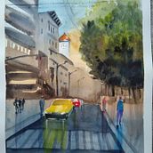 Il mio progetto del corso: Paesaggi urbani ad acquerello. Fine Arts, Watercolor Painting, and Architectural Illustration project by langolodimarina - 08.18.2021