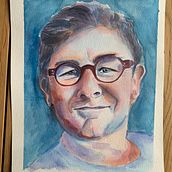 Mon projet du cours : Portrait artistique à l’aquarelle. Fine Arts, Painting, Watercolor Painting, and Portrait Drawing project by iphildrums - 08.18.2021