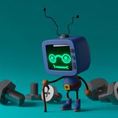 Robot Anciano. Motion Graphics, Character Design, Product Design, and 3D Modeling project by Antonio Gisbert Mioduszewska - 08.18.2021