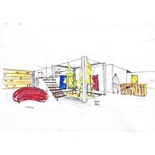 My project in Introduction to Freehand Architectural Design course. Architecture, and Architectural Illustration project by Tharindu Basnayake - 08.14.2021