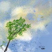 Paisagem - (Test Brushes). Traditional illustration, Design, and Photograph project by Cleber Torres - 03.10.2021