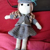 Matilde a guerreira. Arts, Crafts, To, Design, Crochet, and Amigurumi project by Tânia Polaco Santos Marques - 08.31.2021
