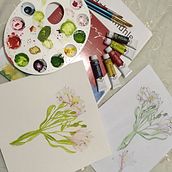 Mi Proyecto del curso: Acuarela botánica: ilustra la anatomía de las flores . Ilustrasi tradisional, Seni Rupa, Lukisan, Menggambar, Lukisan Cat Air & Ilustrasi Botani proyek oleh Mara Arroyo - 08.14.2021