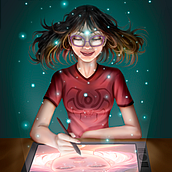 Mi Proyecto del curso: Iluminación y color para retratos digitales en Photoshop . Traditional illustration, Digital Illustration, and Digital Painting project by Leonardo Mazzuquelli - 08.18.2021