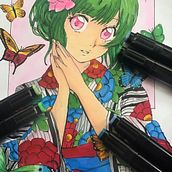 Mi Proyecto de Coloreado con marcadores para dibujo manga. Traditional illustration, Comic, Color Theor, and Manga project by Alain Ruben - 08.18.2021