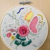 Mi Proyecto del curso: Técnicas avanzadas de bordado: puntadas y composiciones con volumen. Embroider project by Noemí Vigara - 08.19.2021