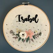 Isabel, cuadro bienvenida sanatorio. Embroider project by Lucía - 08.17.2021