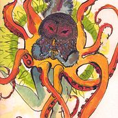mon animalisation. Design, Traditional illustration, Fine Arts, Painting, Creativit, Creating with Kids, and Sketchbook project by lucille_decalignon - 08.19.2021