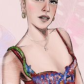 Il mio progetto del corso: Ritratto illustrato con Procreate. Traditional illustration, Vector Illustration, Digital Illustration, and Portrait Drawing project by Erica Minnella - 08.17.2021